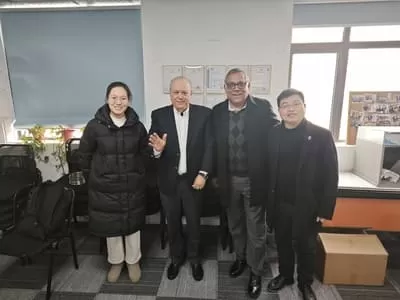 GLT team hosting international purchasing partners at the office
